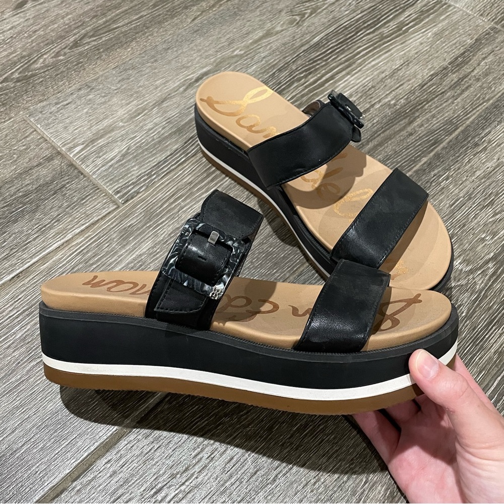 Sam Edelman Black Platform Sandals